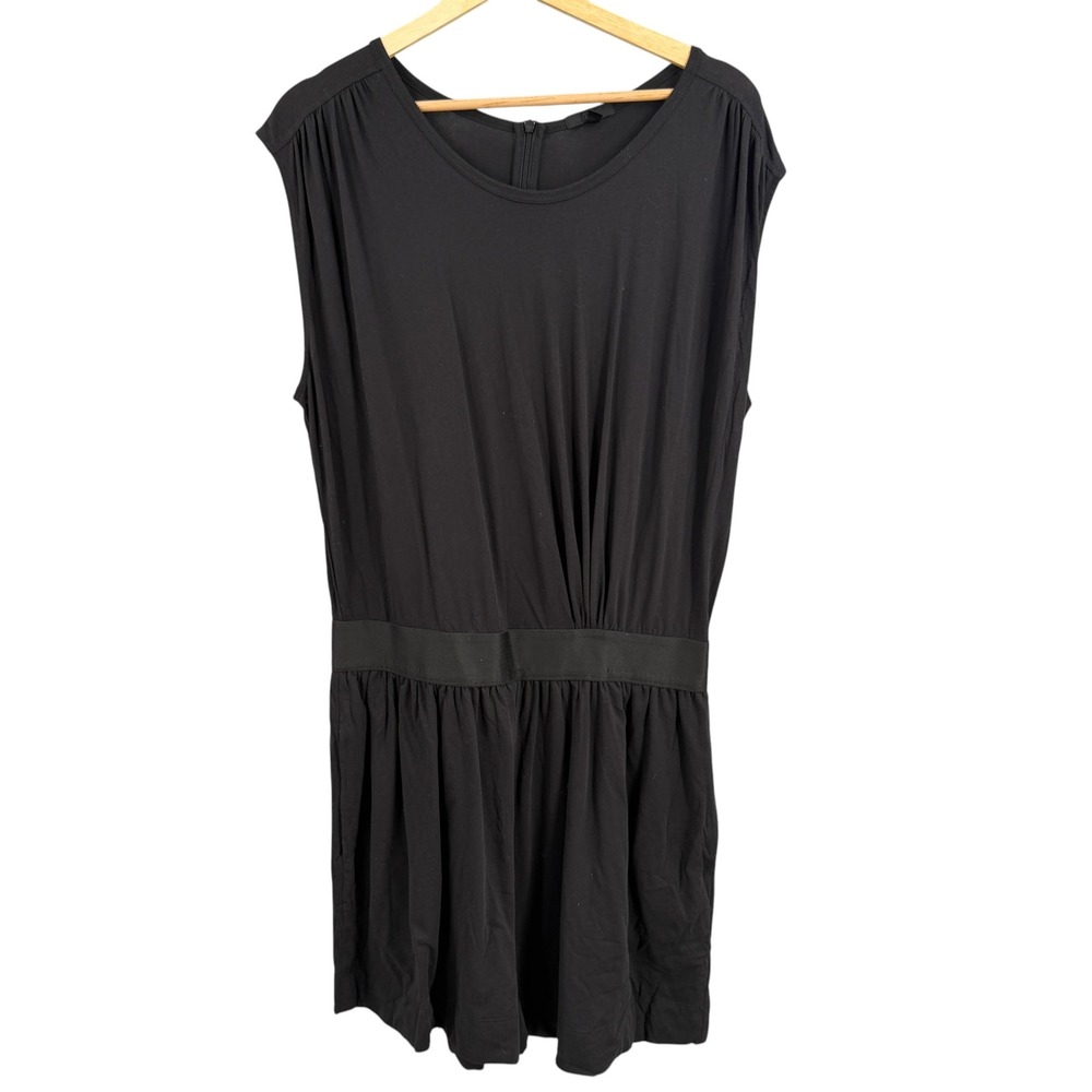 ATM‎ Anthony Thomas Melillo Romper Size Large Black Sleeveless 100% Cotton Knit
